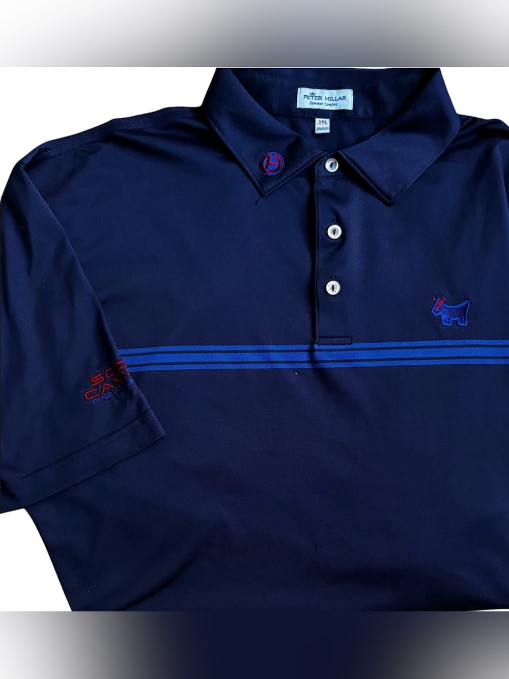 SCOTTY CAMERON GALLERY Circle T Summer Comfort  Golf Polo XXL Wild Bull Navy